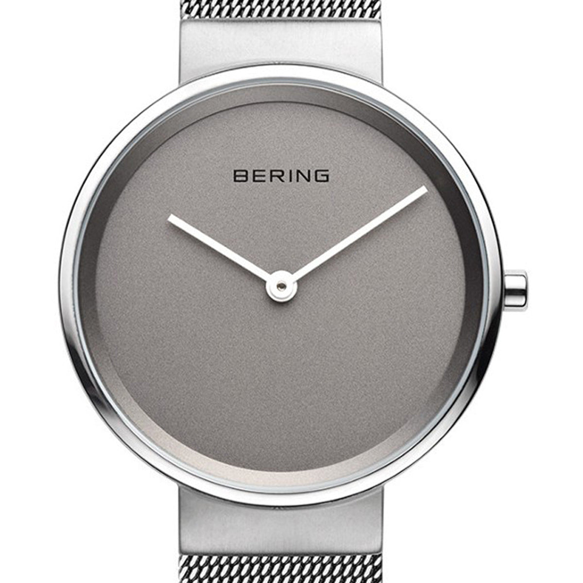 Bering Time Classic Silver Steel Case and Grey Strap Women's Watch. 14531-077