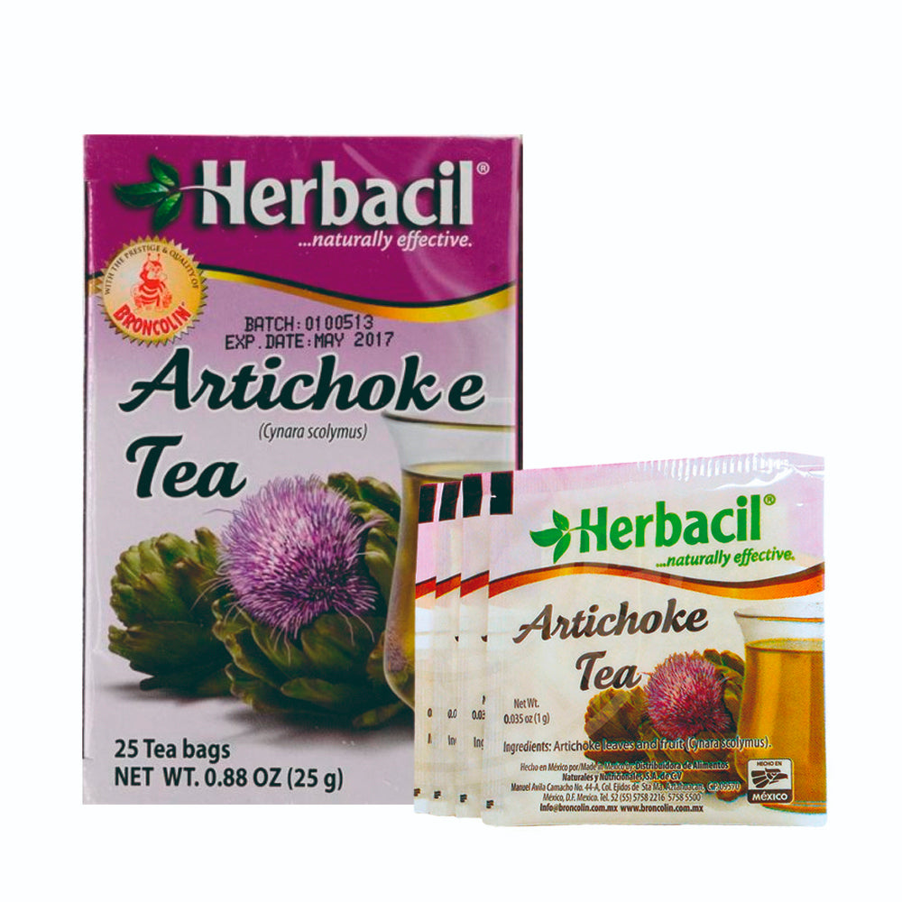 Herbacil Artichoke / Alcachofa Tea 25-Bags 0.88 Oz / 25 g. - Pack of 3