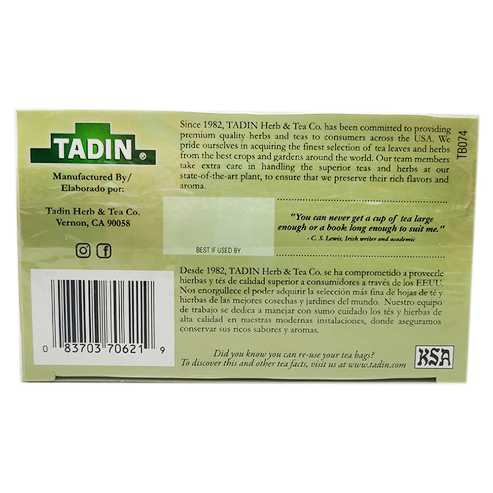 Tadin Tea Aloe Vera With Cactus, Te De Sábila y Nopal 24 Bags Pack of 6