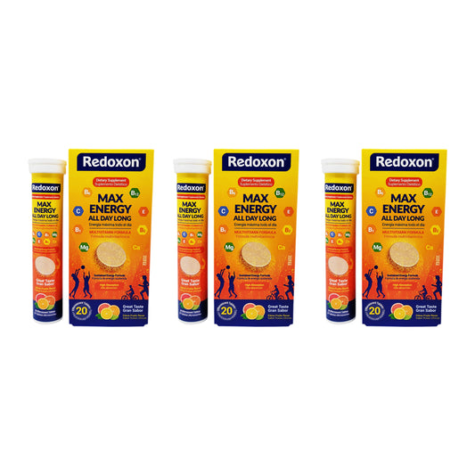 Redoxon Max Energy Multivitamin 20 CT. Pack of 3