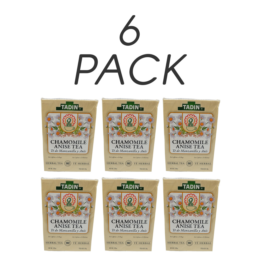 Tadin Chamomille Anise Herbal Tea. 24 Bags. Pack of 6