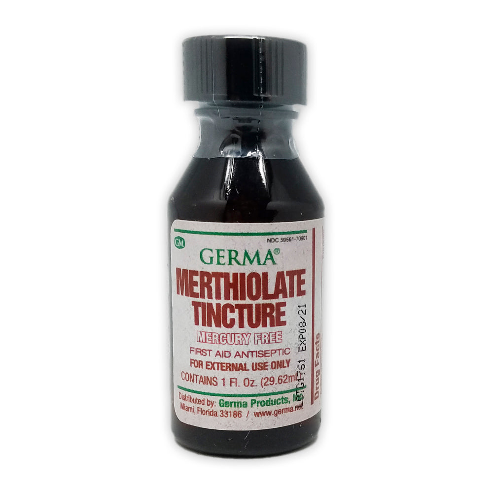 Germa Merthiolate Tincture, Antiseptic/Germa Mertiolate Antiséptico 1 Oz. Pack of 6