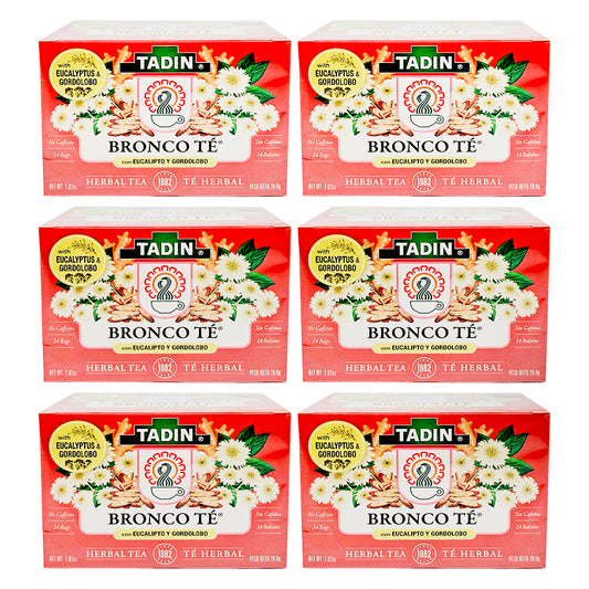 Tadin Tea Bronco Té / Bronco Tea. 24 Bags. 1.01 Oz. Pack of 6