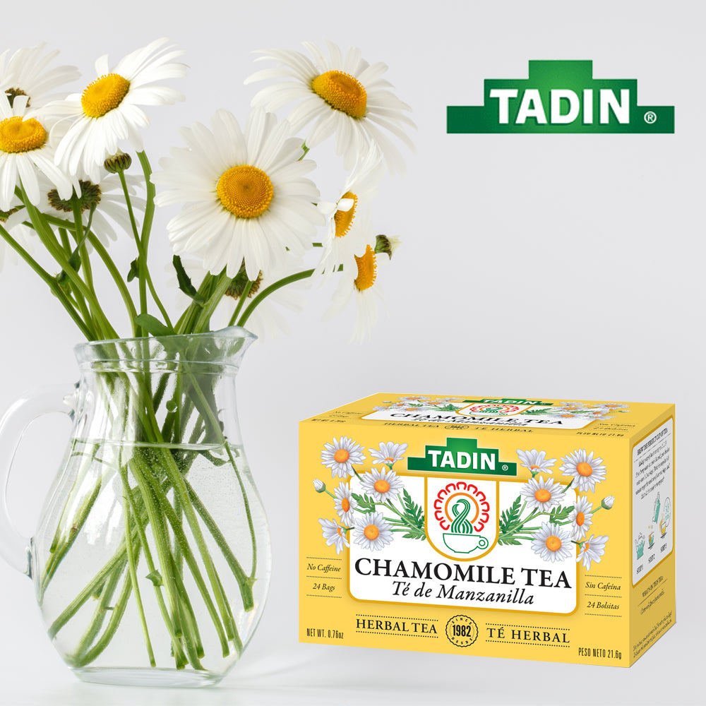 Tadin Tea Manzanilla / Chamomile. 24 Bags. 0.84 Oz. Pack of 6