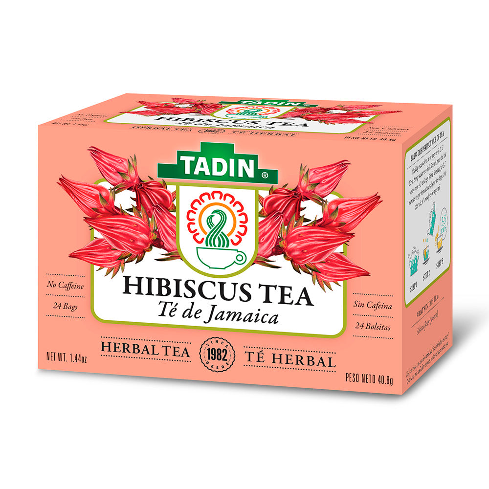 Tadin Tea Jamaica / Hibiscus. 24 Bags. 1.44 Oz. Pack of 3