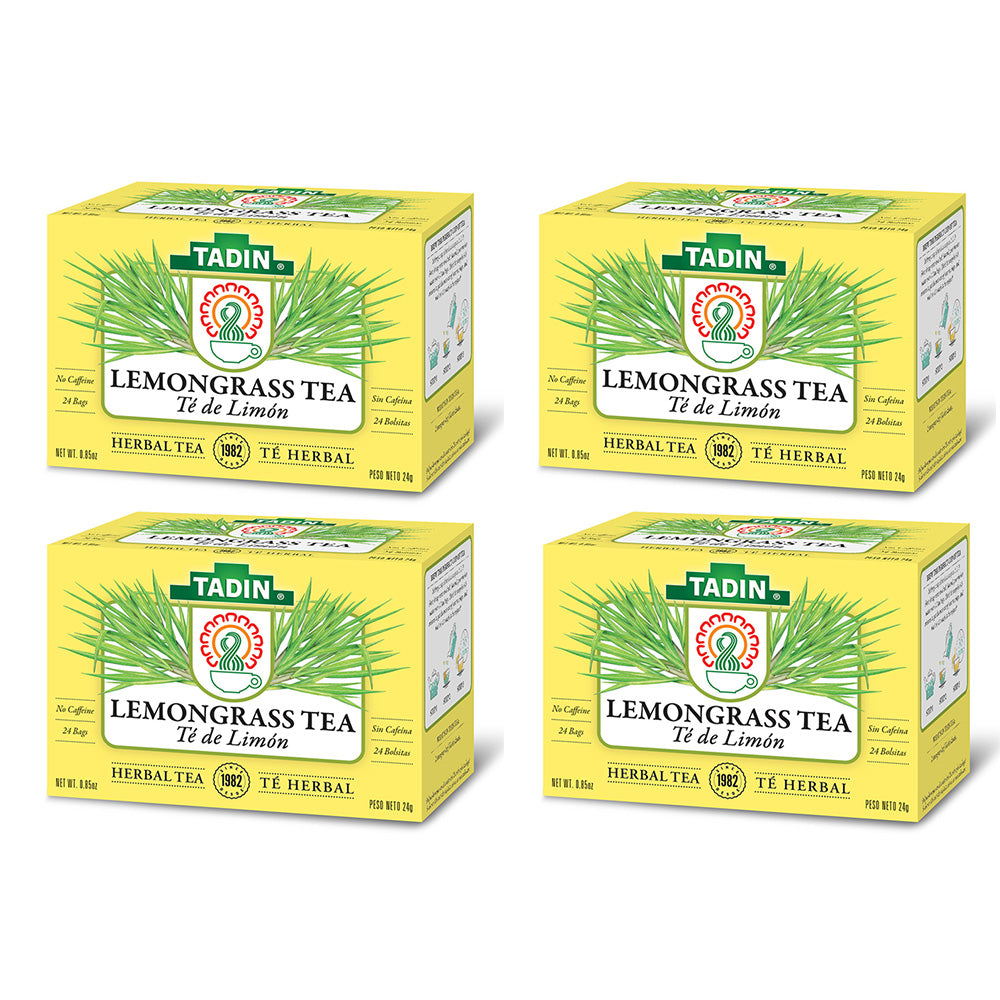 Tadin Tea Té de Limón / Lemongrass. 24 Bags. 0.84 Oz. Pack of 4