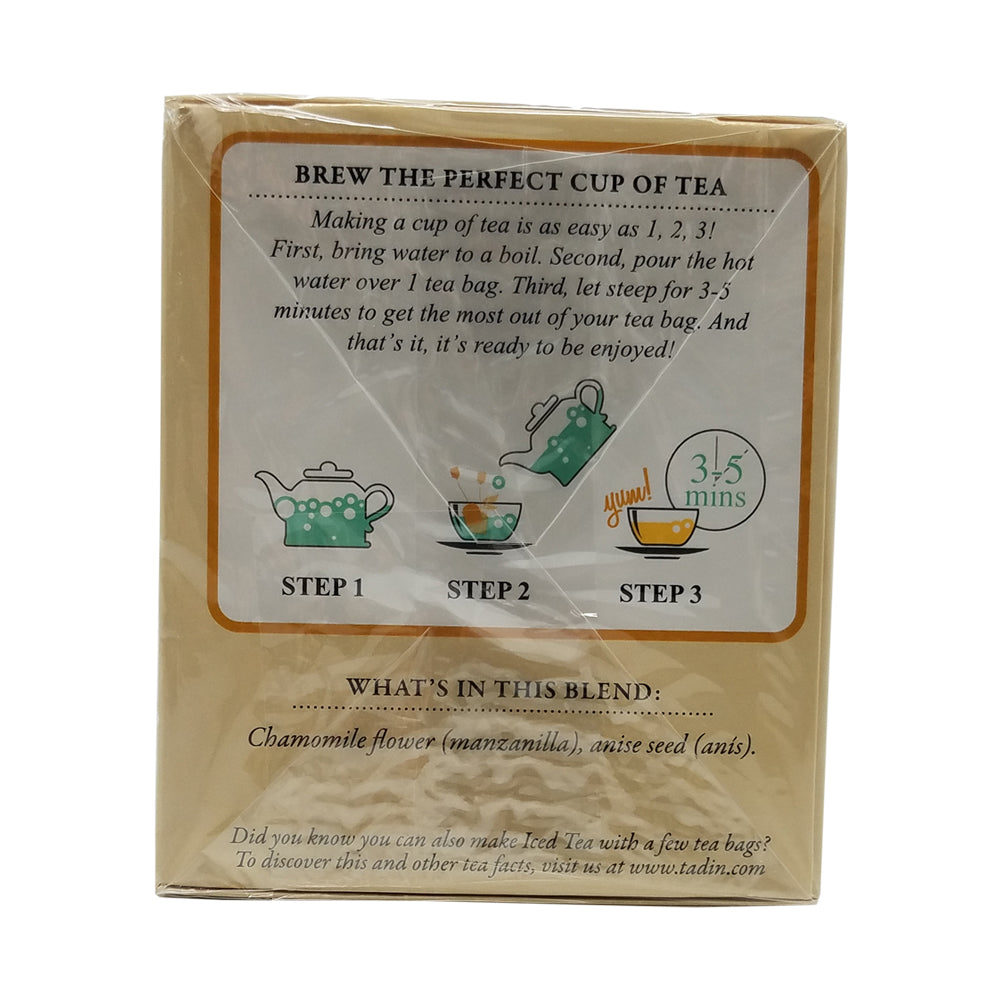 Tadin Chamomille Anise Herbal Tea. 24 Bags. Pack of 6