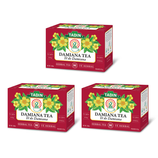 Tadin Tea Damiana / Damiana Tea. 24 Bags. 0.5 Oz - Pack of 3