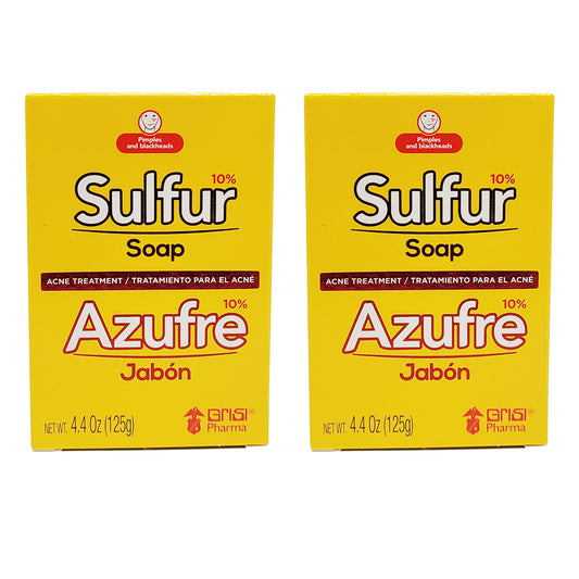 Grisi Sulfur Soap With Lanolin 4.4 Oz / 125 g. Pack of 2