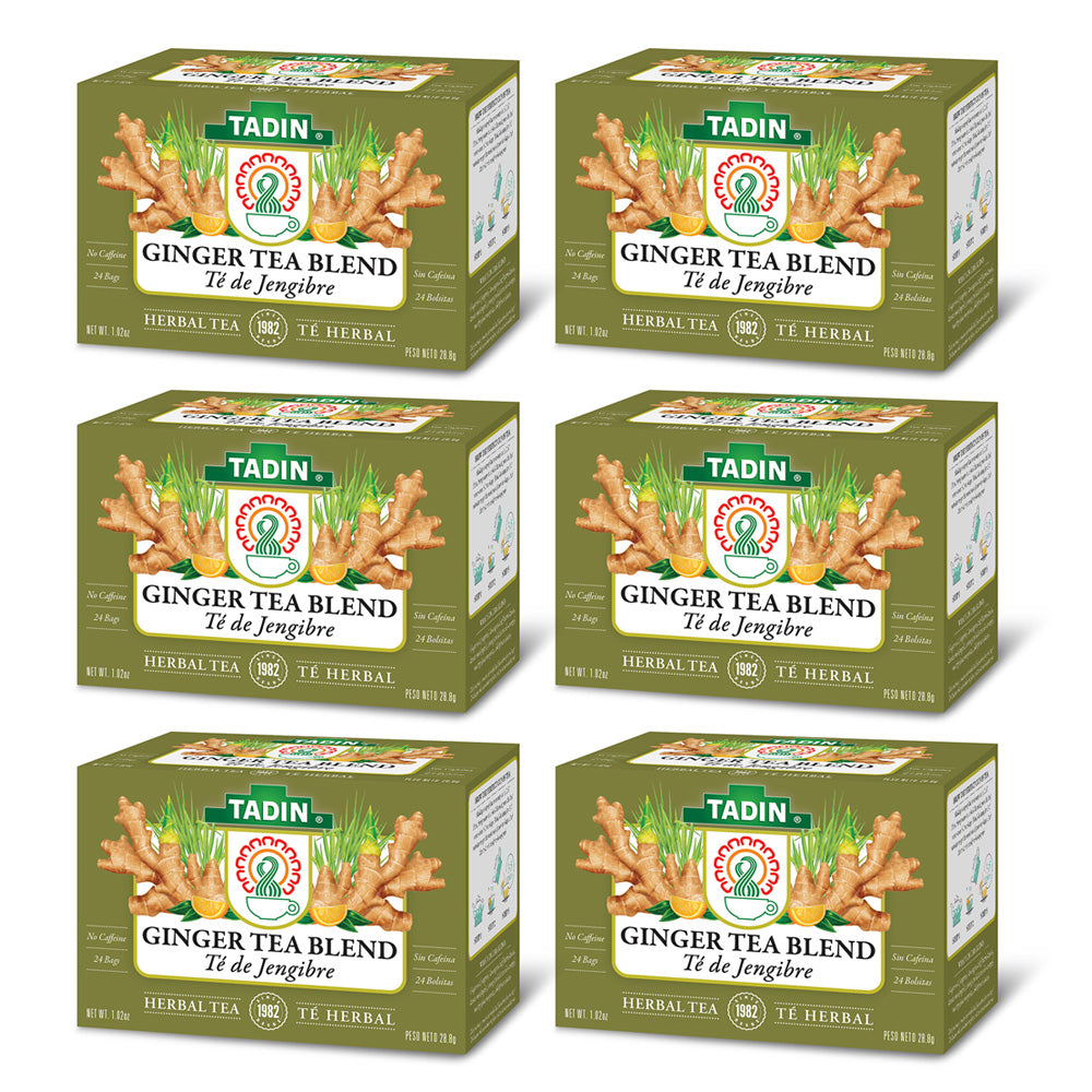 Tadin Tea Gengibre / Ginger. 24 Bags. 1.02 Oz. Pack of 6