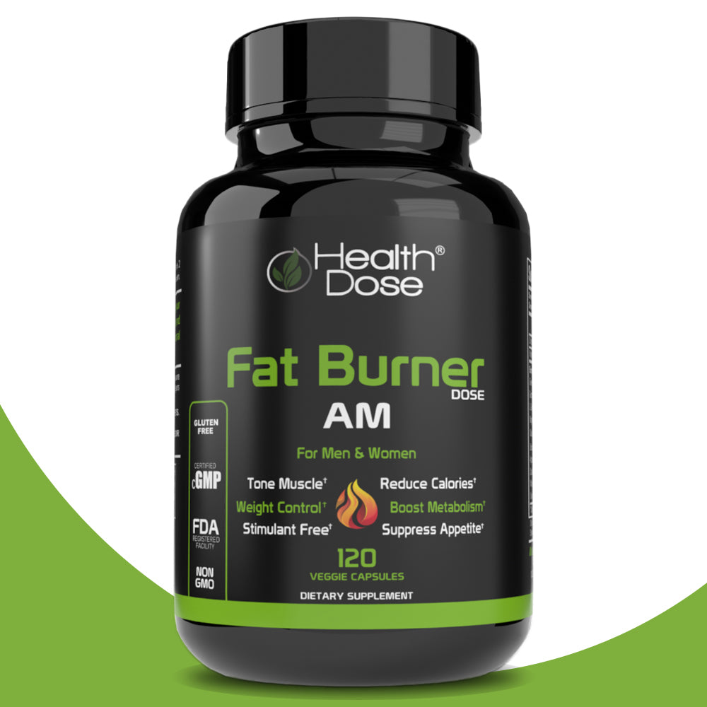 Fat Burner Kit by Health Dose - AM Day Time 120 Capsules & PM  Nighttime 60, (Vegetarian Capsules).