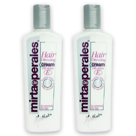 Mirta De Perales Cream Hairdressing Vitamin E, Extremely Dry/Processed Hair 8Oz. Pack of 2