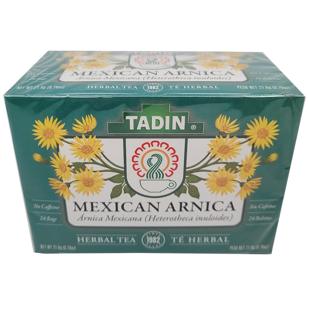 Tadin Mexican Arnica Herbal Tea. Pain and Bruises Relief. 24 Teabags. 1.1 oz