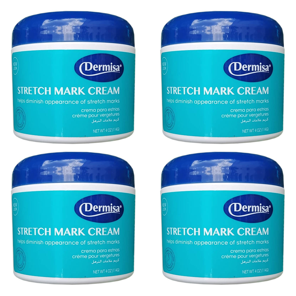 Dermisa Stretch Mark Cream 4 Oz / 114 g. - Pack of 4