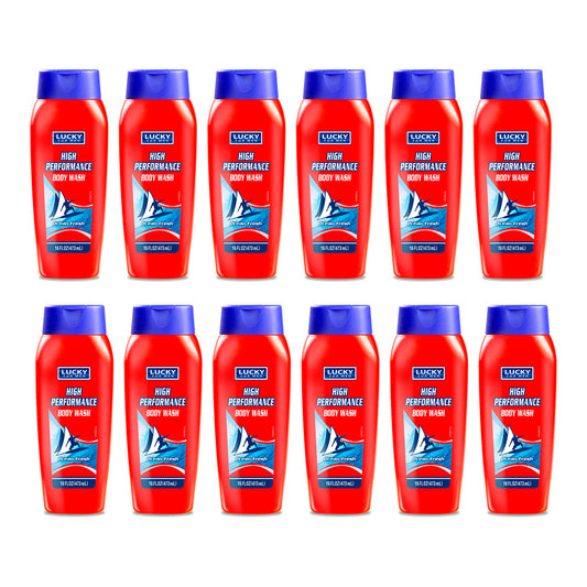 Lucky Super Soft Body Wash - Men's High Performance 16 oz. Pack of 12