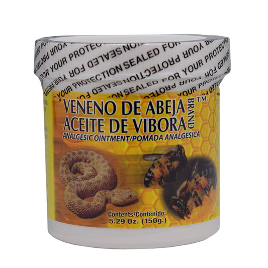 Veneno de Abeja Aceite de Vibora. Paraben-Free Analgesic Topical Ointment. 5 oz