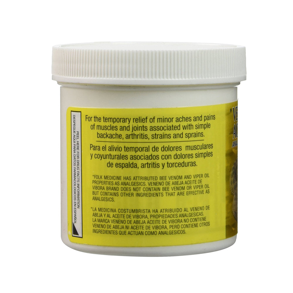 Veneno de Abeja Aceite de Vibora. Paraben-Free Analgesic Topical Ointment. 5 oz