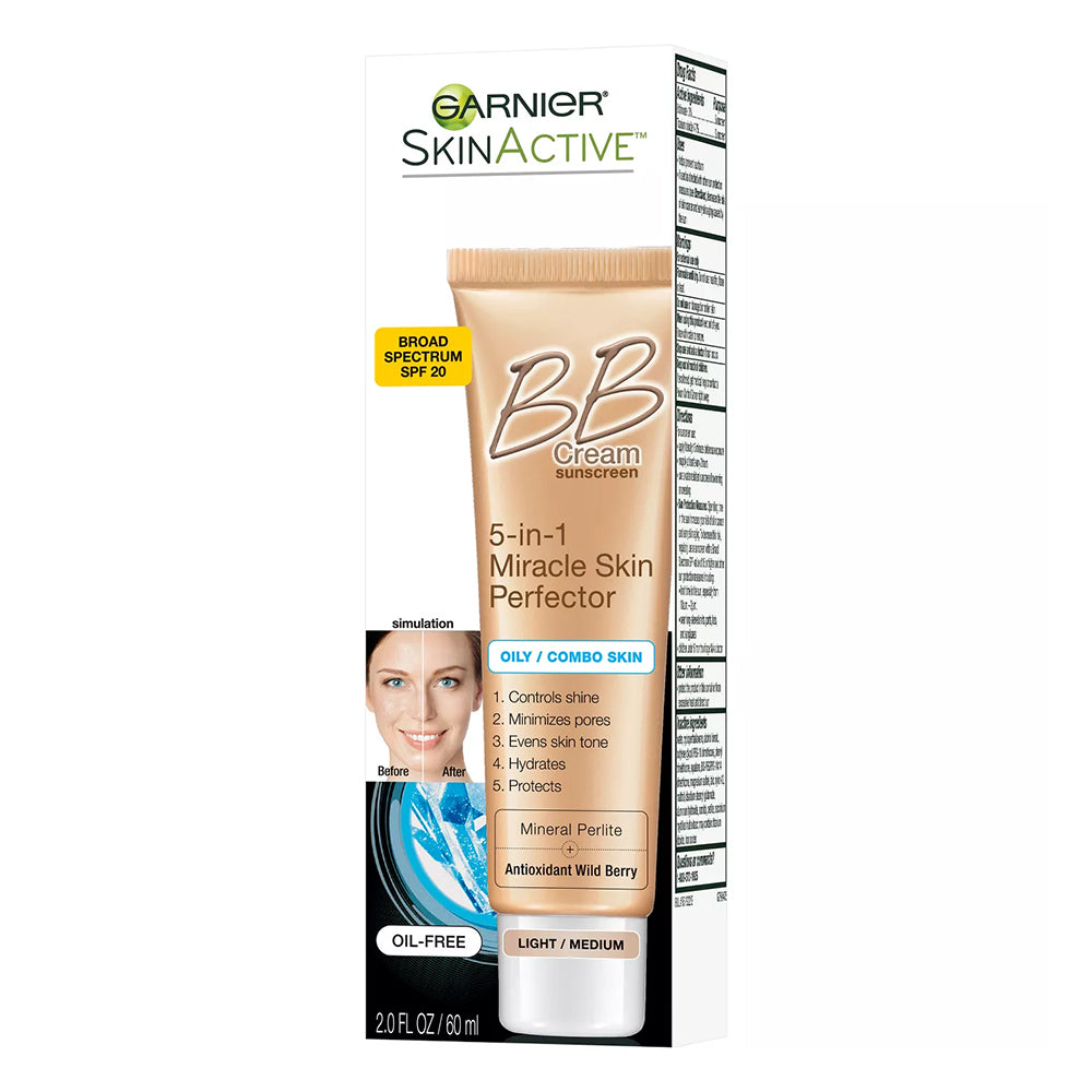 Garnier SkinActive BB Cream Oil-Free Face Moisturizer, Light/Medium, 2 fl. oz.