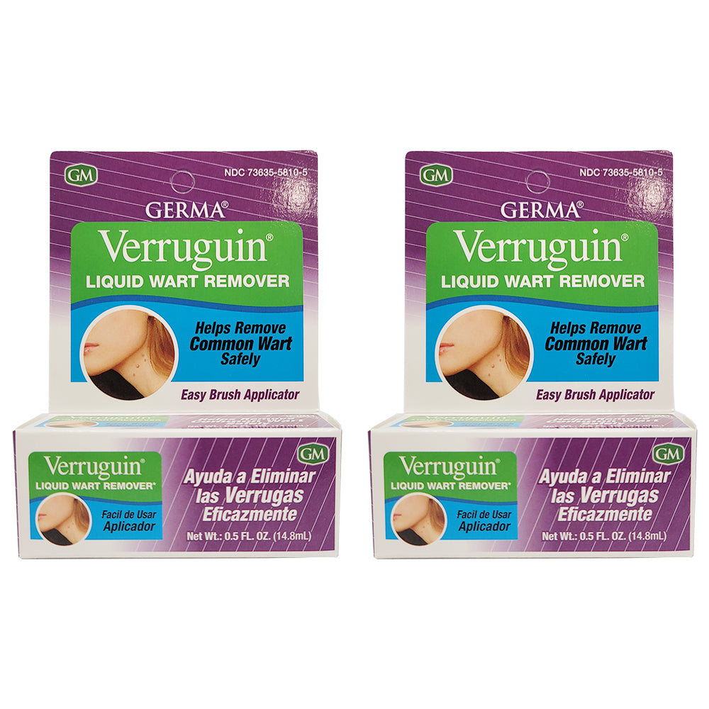 Germa Verruguin Wart Remover 0.05 Fl Oz - 14.8 ml. Pack of 2