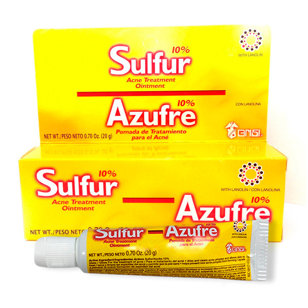 Grisi Sulfur Acne Treatment Ointment 0.70 Oz / 20 g. - Pack of 3