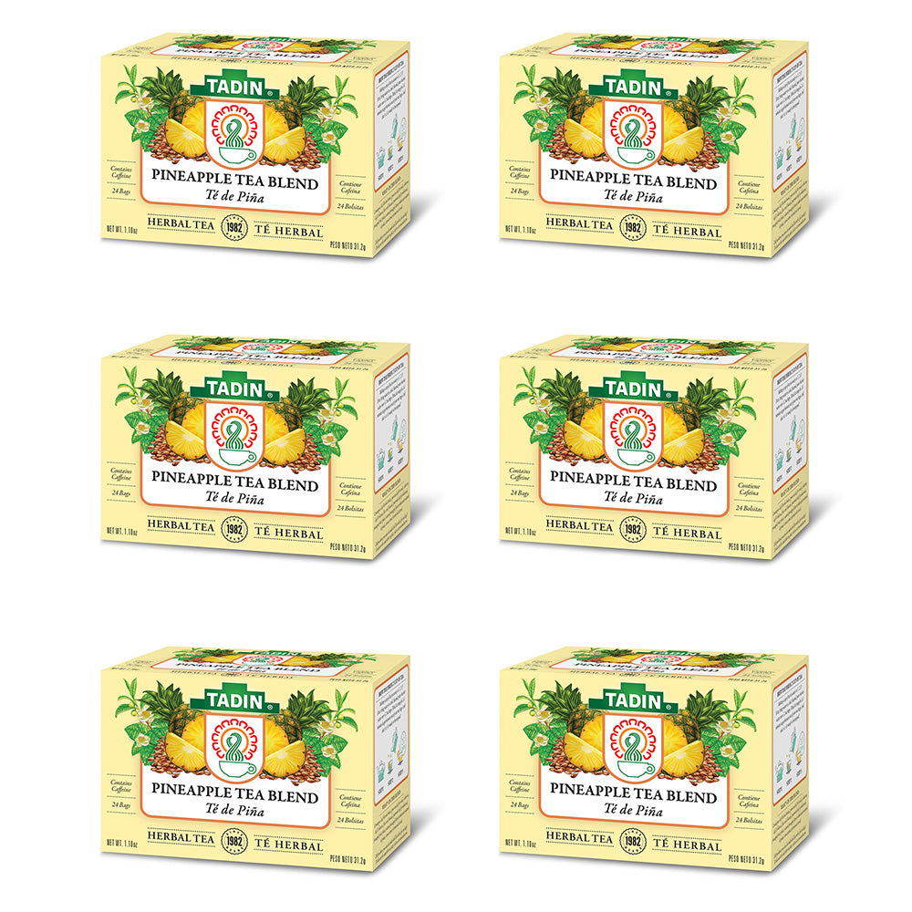 Tadin Tea Té de Piña / Pineapple Tea. 24 Bags. 1.1 Oz. Pack of 6