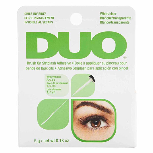 Duo Brush-On Eyelash Adhesive. Formulated With Vitamins A, C & E. Clear. 0.18 Oz
