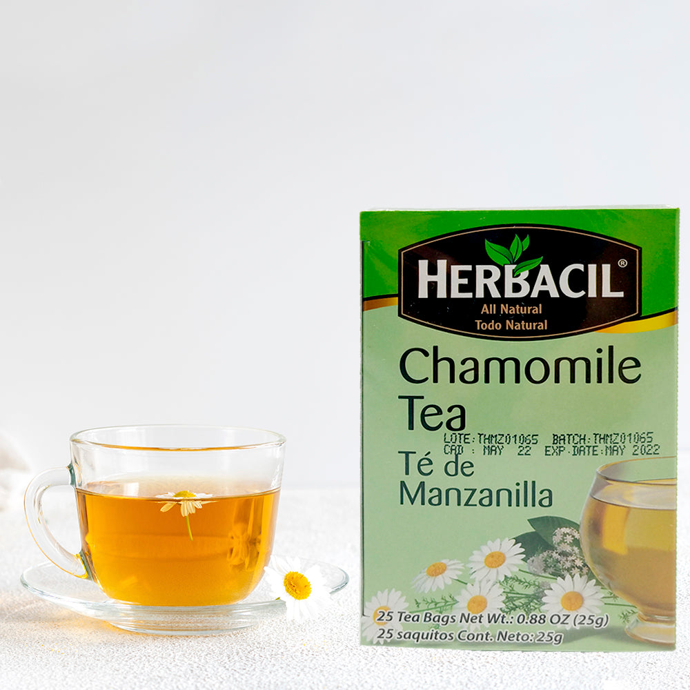 Herbacil Chamomile / Manzanilla Tea 25-Bags 0.88 Oz / 25 g. Pack of 3