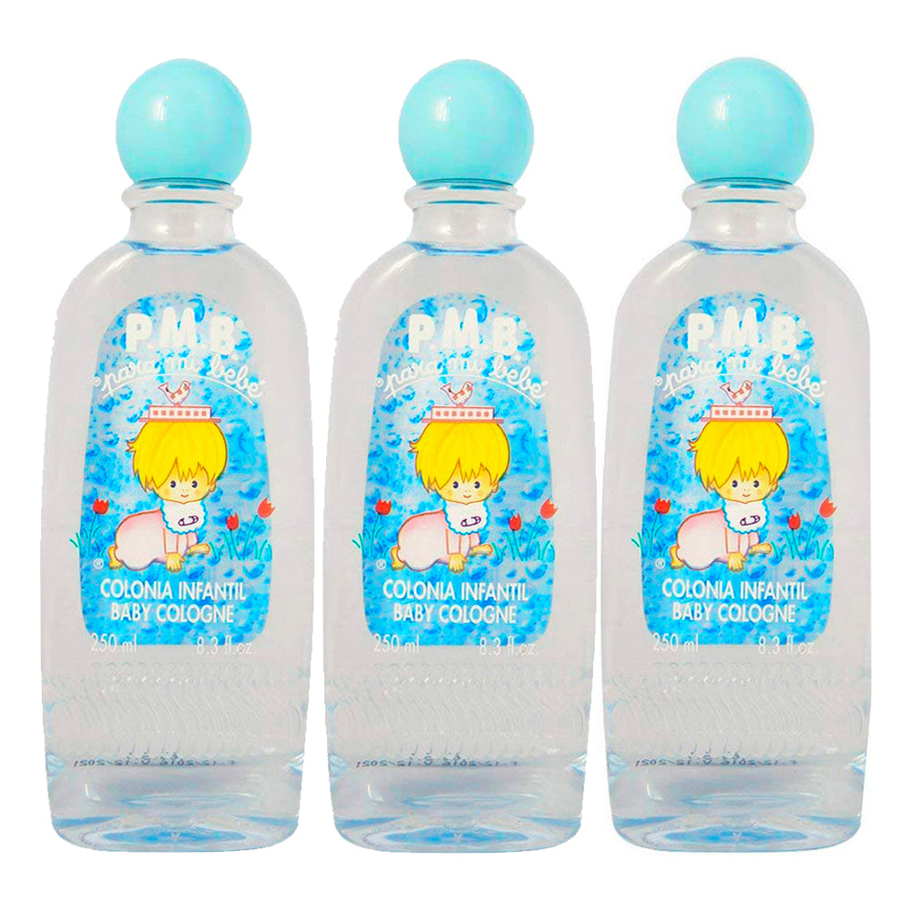 PMB Para mi Bebe Blue Cologne Colonia Azul 8.3 oz. - Pack of 3