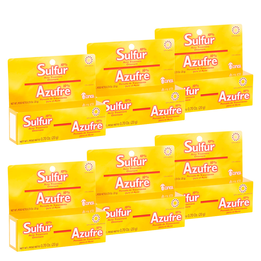 Grisi Sulfur Acne Treatment Ointment 0.70 Oz / 20 G. - Pack Of 6