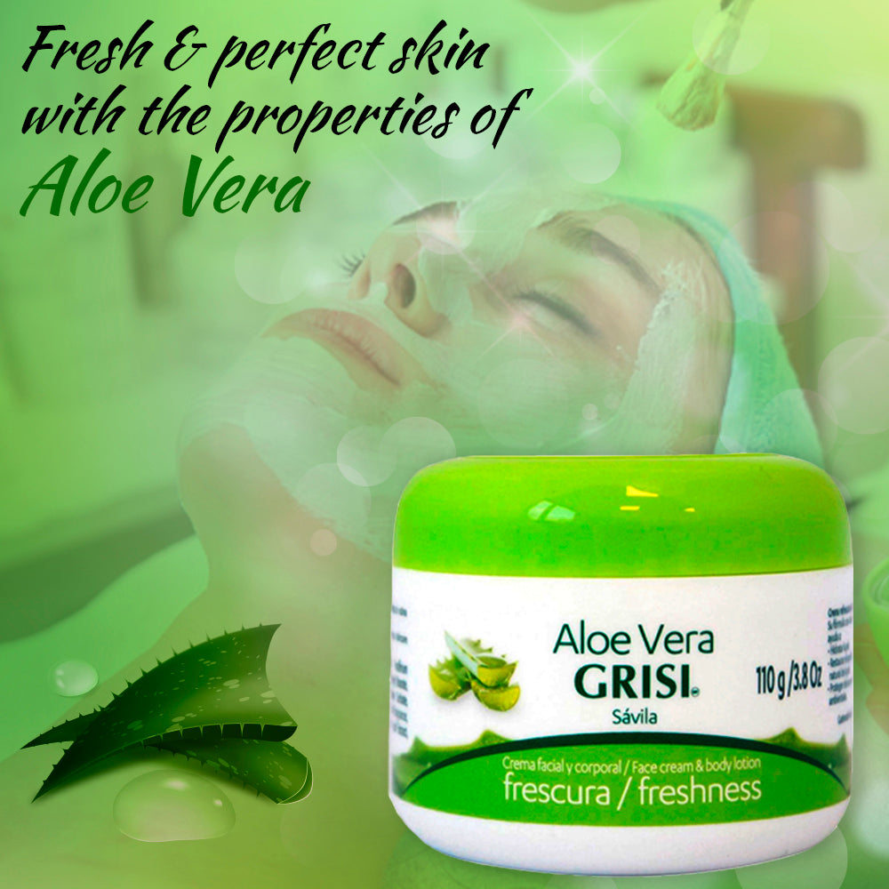 Grisi Cream Savila Aloe Vera 3.8 Oz / 110 g. - Pack 3