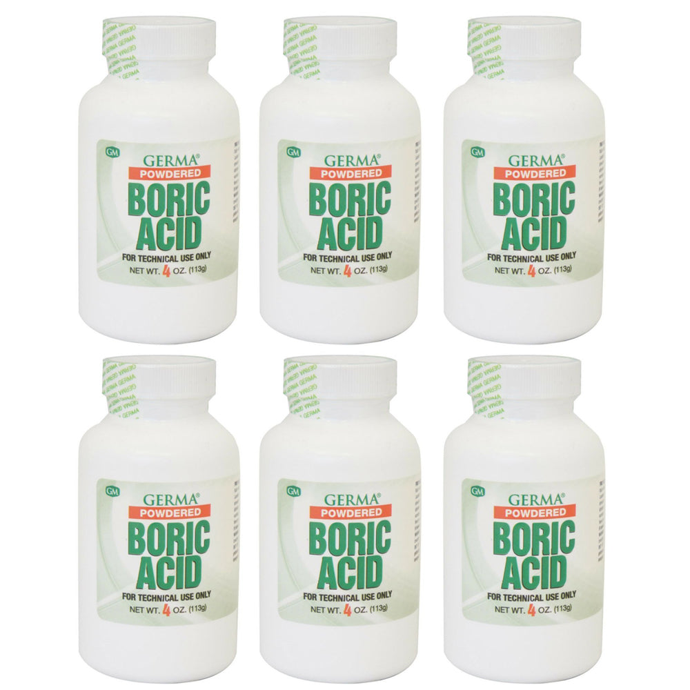 Germa Boric Acid Powder / Polvo de Ácido Bórico 4 Oz - Pack of 6