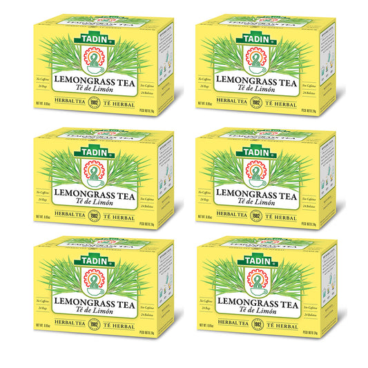 Tadin Tea Té de Limón / Lemongrass. 24 Bags. 0.84 Oz - Pack of 6