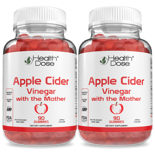 Health Dose Apple Cider Vinegar Gummies x 90 count - Pack of 2