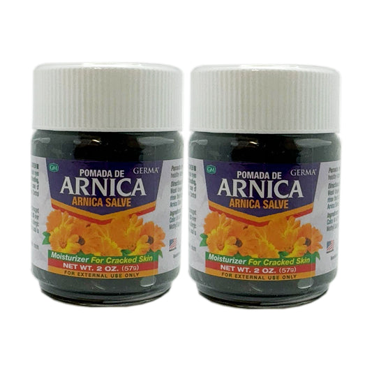 Germa Arnica Ointment, Pain Relief/Pomada de Arnica, Alivio de Dolor - Black 2oz - Pack of 2