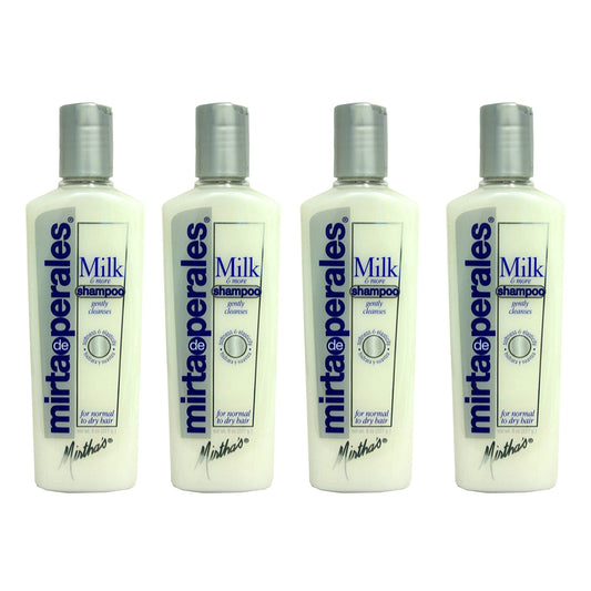 Mirta De Perales Milk Shampoo, Milk Proteins, Deep Hydration, For Dry Hair 8 Oz. Pack of 4