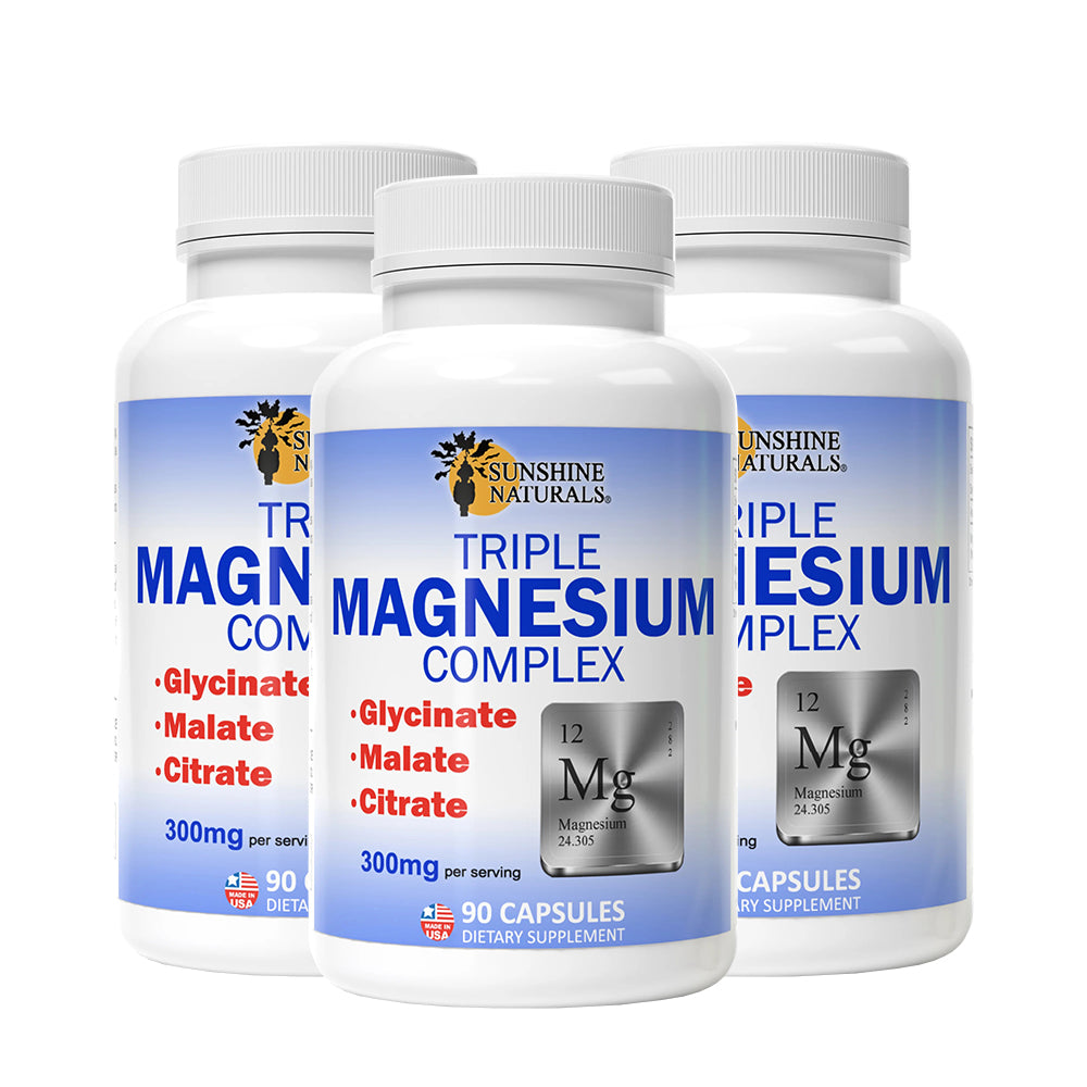 Sunshine Naturals Supplement. Triple Magnesium Complex 300mg x 90 caps