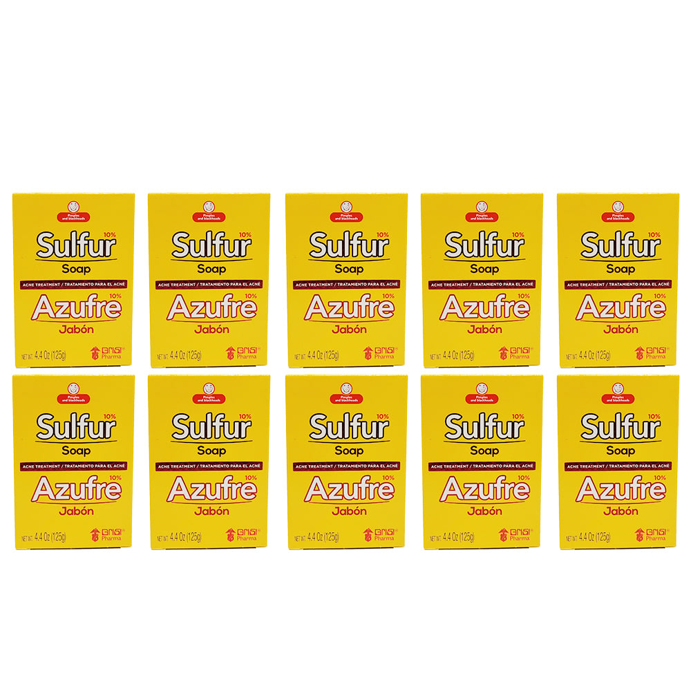 Grisi Sulfur Soap With Lanolin 4.4 Oz / 125 g. Pack of 10