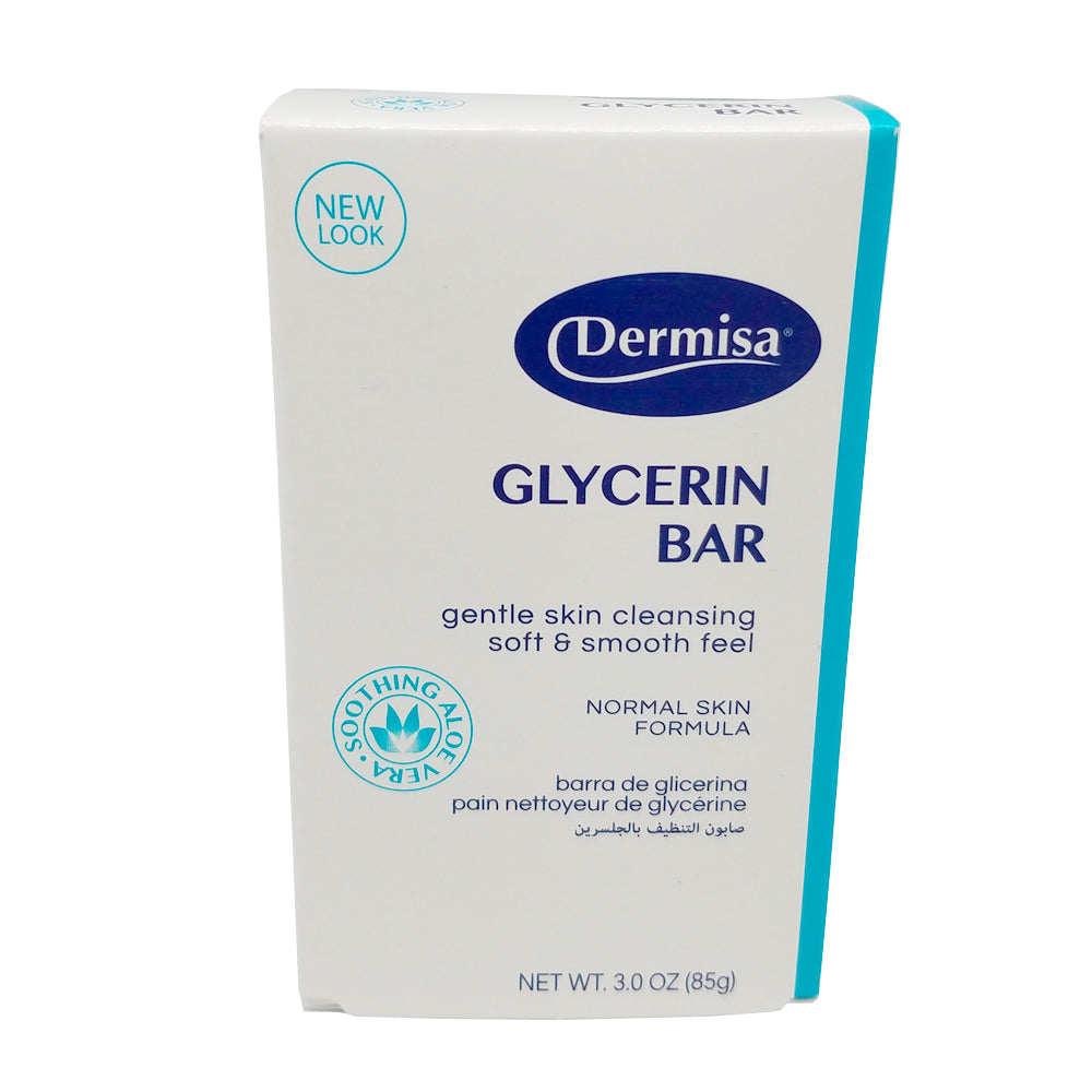 Dermisa Glycerin Bar Soap 3 Oz / 85 g. Pack of 3