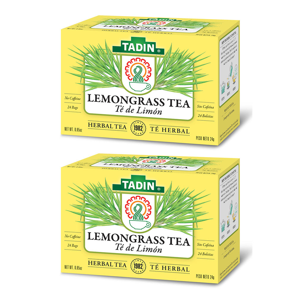 Tadin Tea Té de Limón / Lemongrass. 24 Bags. 0.84 Oz. Pack of 2