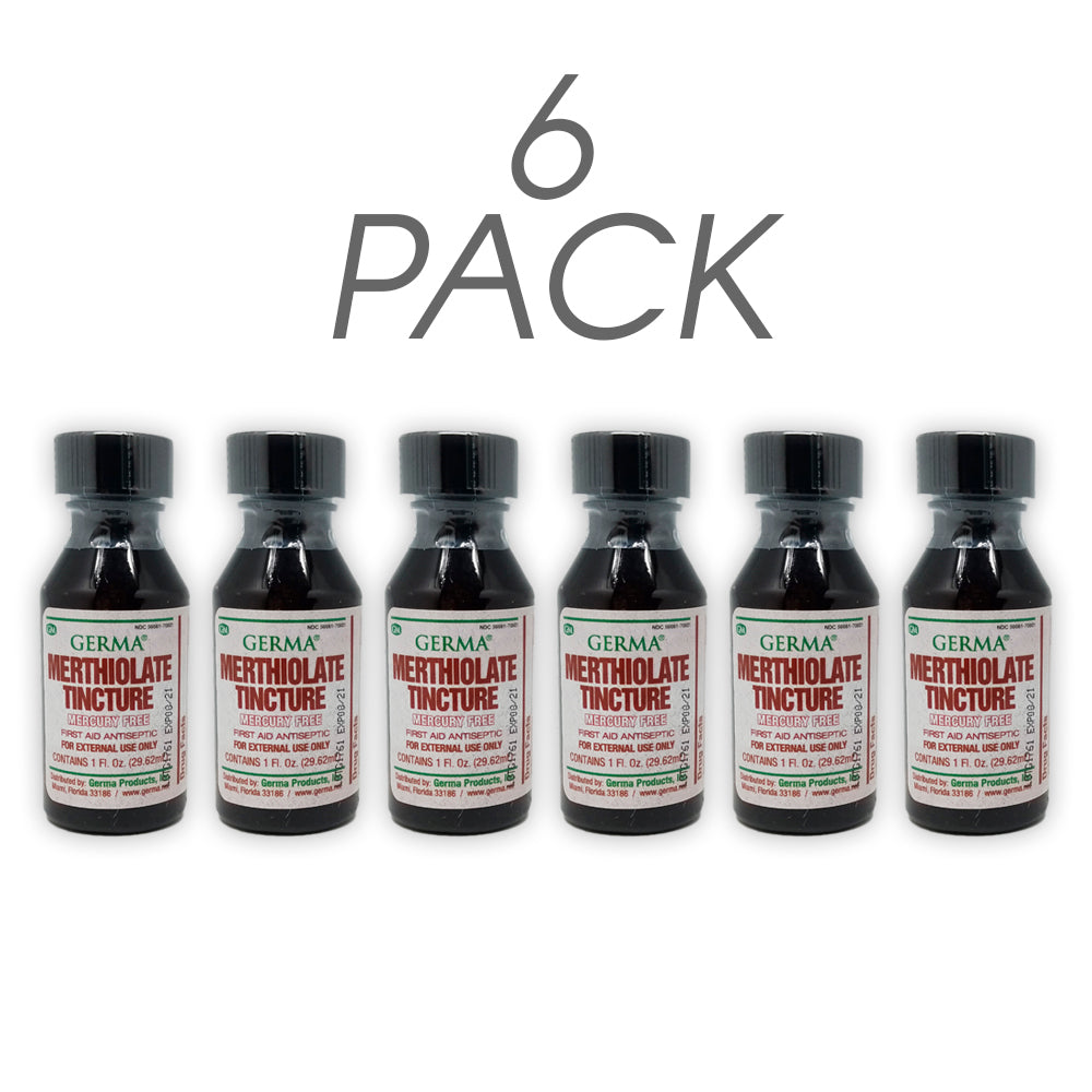 Germa Merthiolate Tincture, First Aid Antiseptic for Minor injuries, Red - 1oz