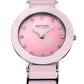 Bering Time Ceramic Silver Steel and Pink Ceramic Links Women's Watch. 11422-999