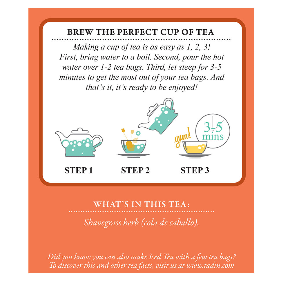 Tadin Tea Cola de Caballo / Shavegrass. 24 Bags. 0.84 Oz