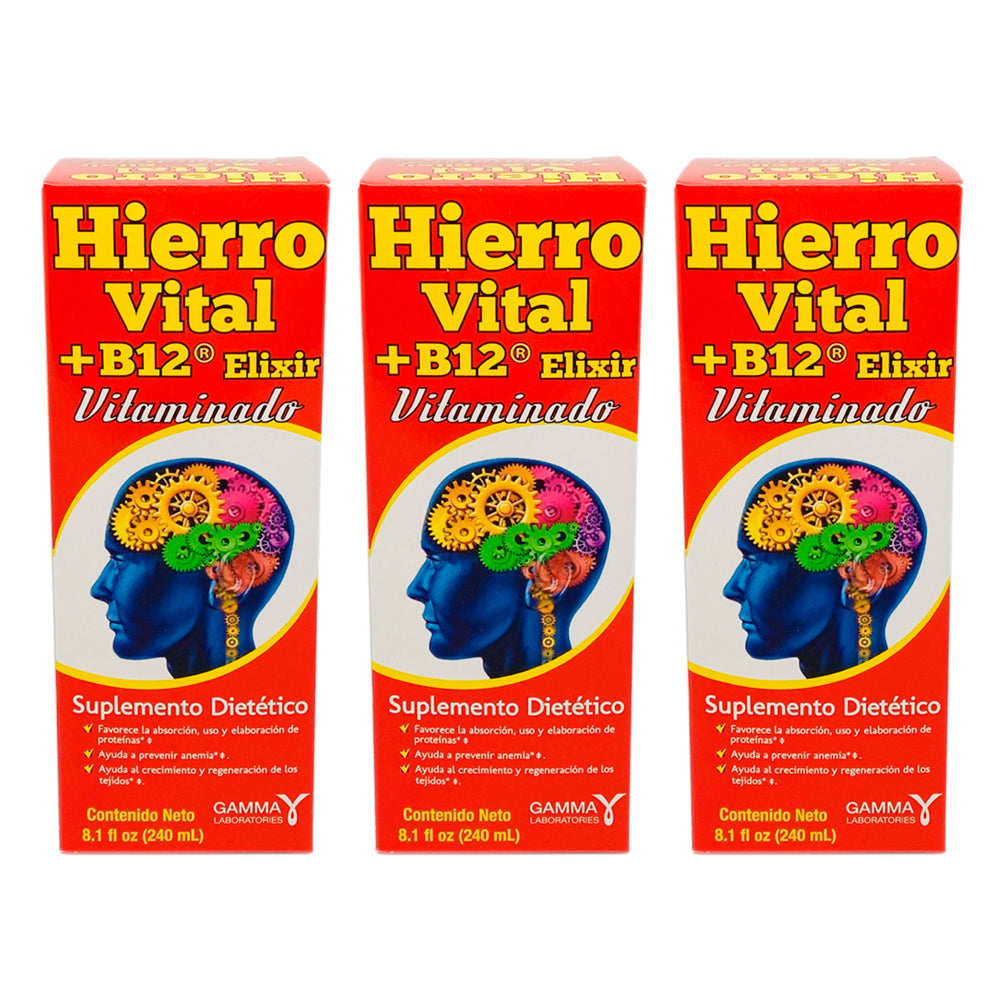 Hierro Vital Dietary Supplement Elixir Vitaminado 8.1 FO