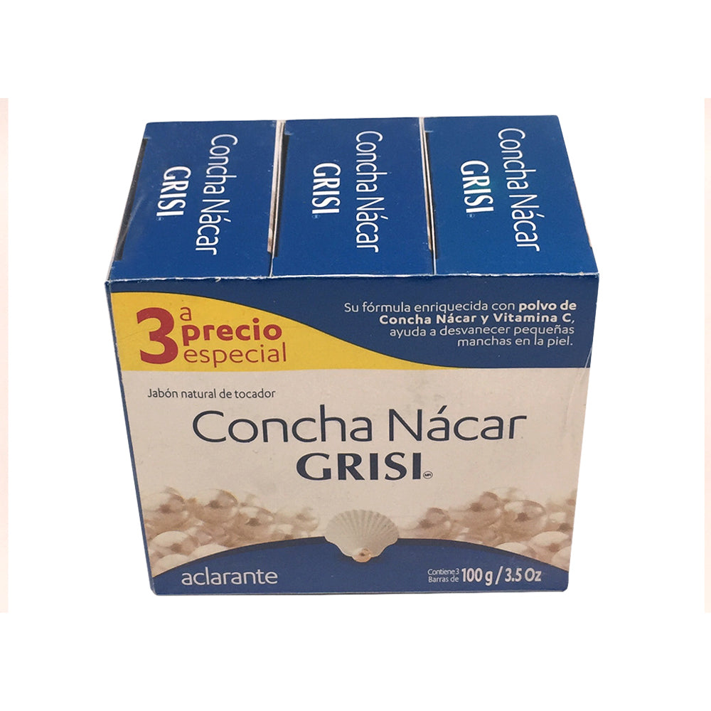 Grisi Bar Soap Jabon Concha Nacar 3.5Oz/100g