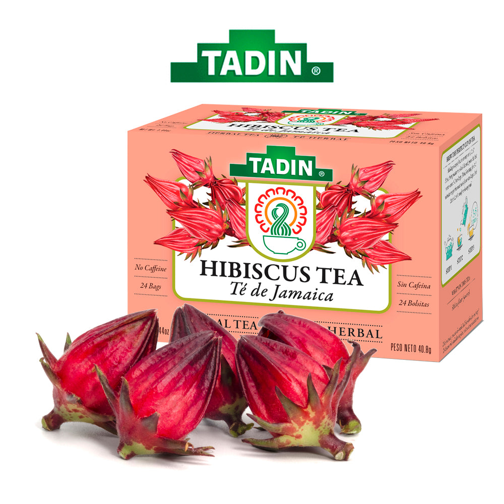 Tadin Tea Jamaica / Hibiscus. 24 Bags. 1.44 Oz. Pack of 6