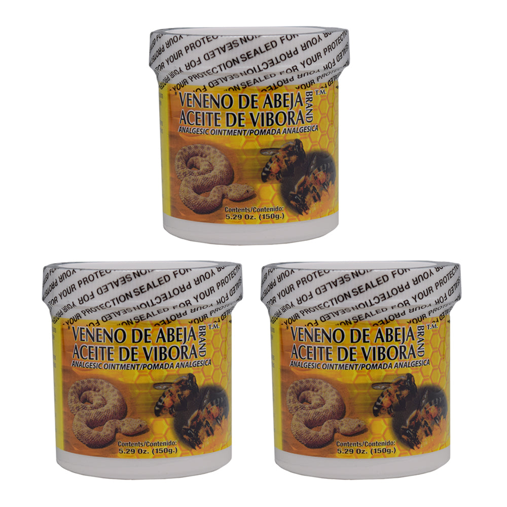 Veneno de Abeja Aceite de Vibora. Paraben-Free Analgesic Topical Ointment. 5 oz