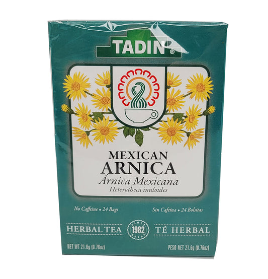 Tadin Mexican Arnica Herbal Tea. Pain and Bruises Relief. 24 Teabags. 1.1 oz