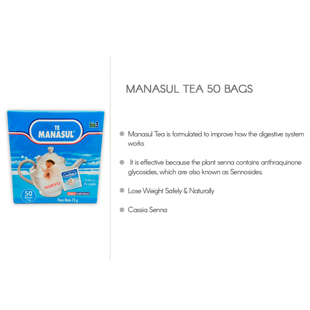 Manasul Tea 50 Bags. 2.64 Oz / 74 gr. Pack of 3