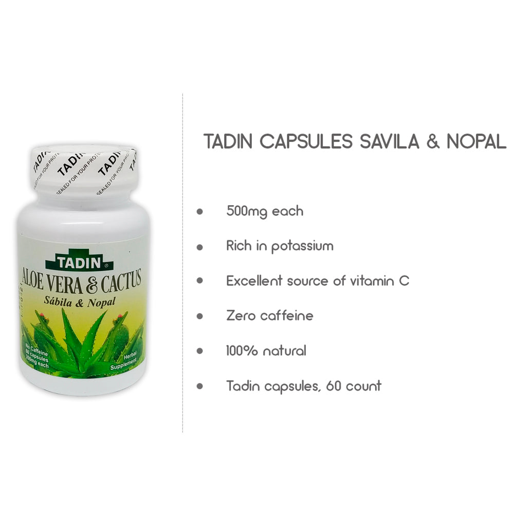 Tadin Capsules Sábila & Nopal 60-CT - 6 Pack