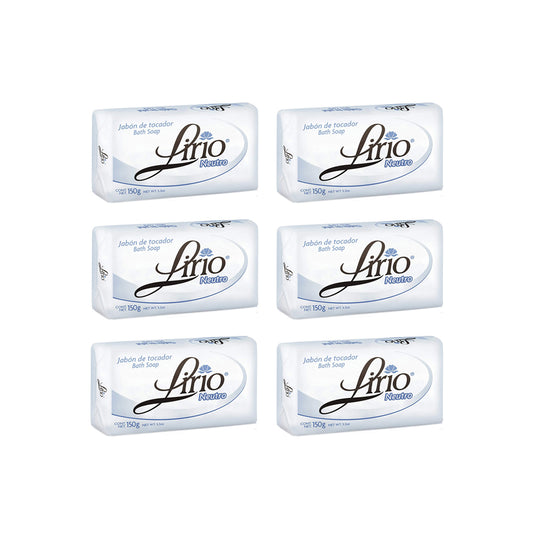 Lirio - Neutro Bar Soap 5.3 Ounces. Pack of 6